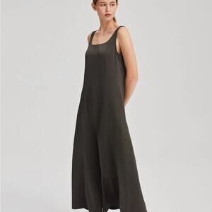 Nap Loungewear Sleeveless A-line Maxi Dress Dark Grey NEW Size Large Comfort